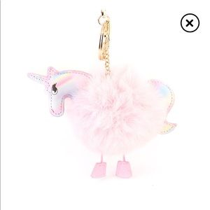 Unicorn Pom chain accessory